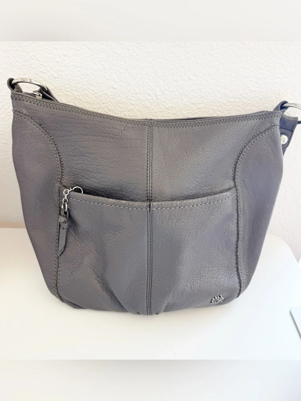 The Sak Hobo Smoke Grey Pebbled Handbag